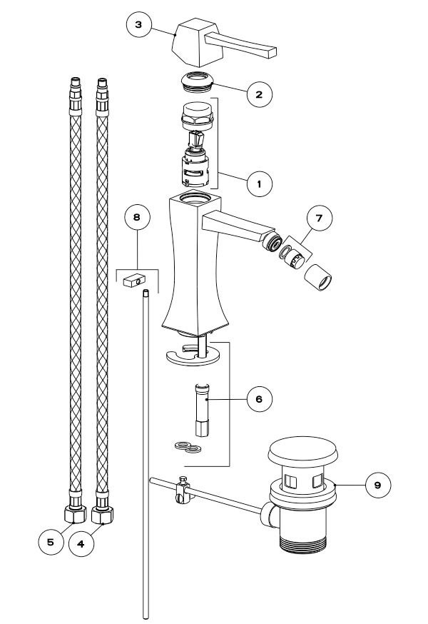 Gessi Mimi Bidet Mixer 31107 Tap Spares